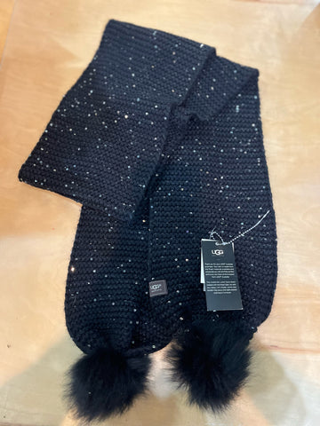 NWT UGG Black Sequin Scarf