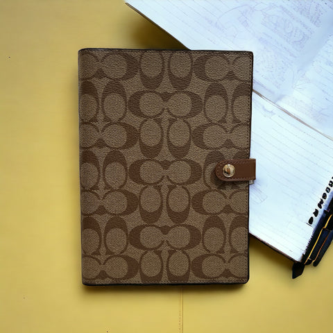 Coach Signature Leather Bound Journal