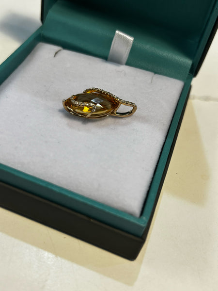 Effy Citrine & Diamond Pendant