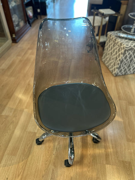 Gray Acrylic Desk Chair
