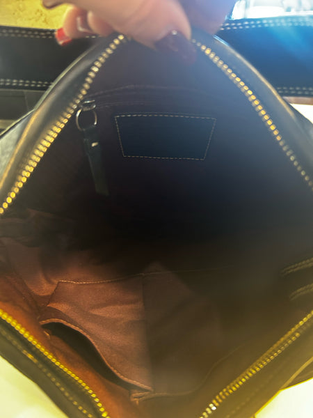 Coach Black Leather Shoulder Handbag