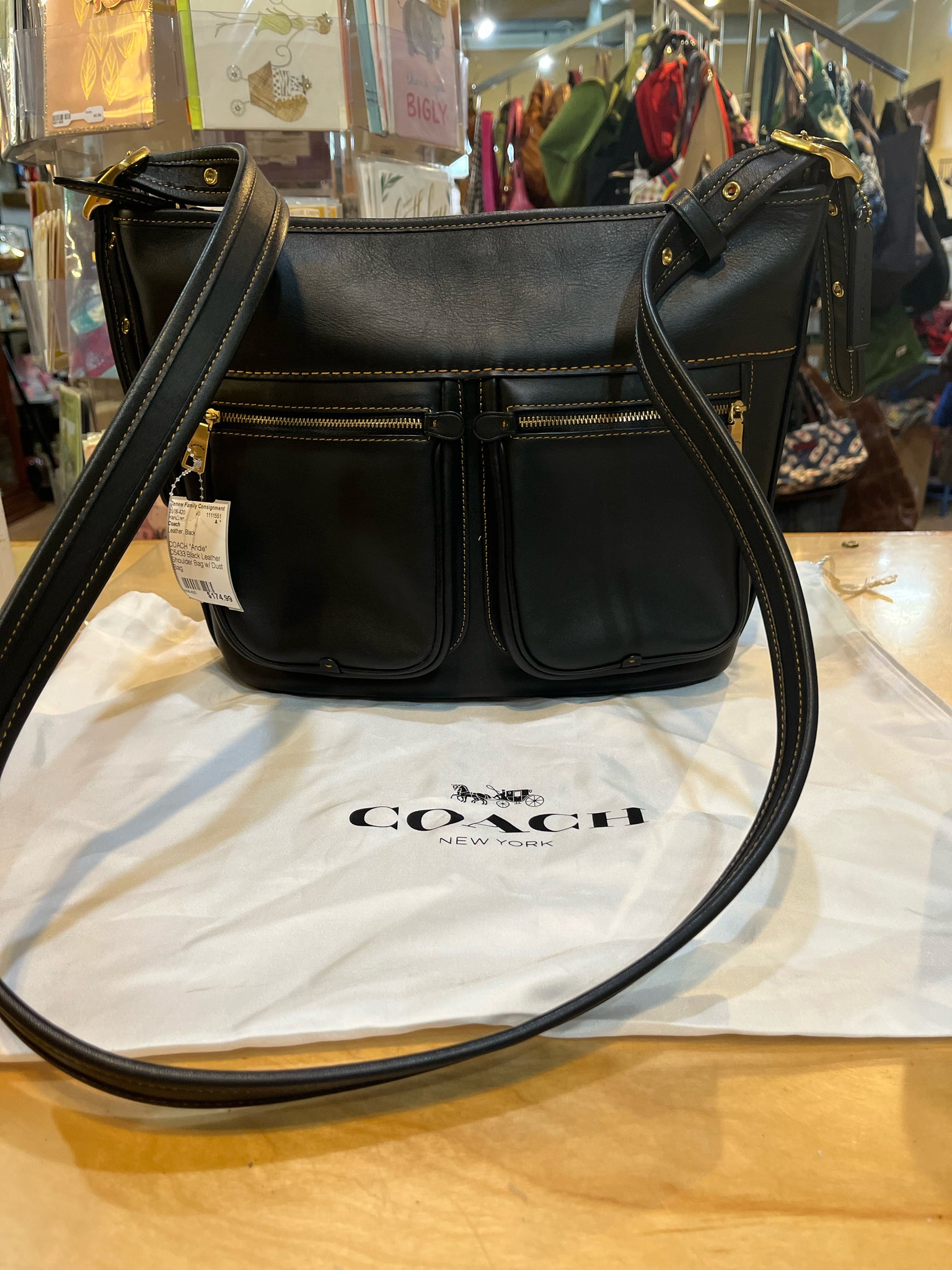 Coach Black “Andie” Handbag