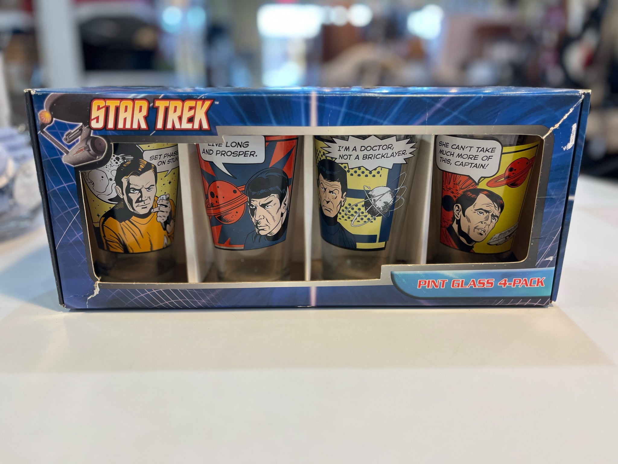 NIB Star Trek Set of 4 Glasses
