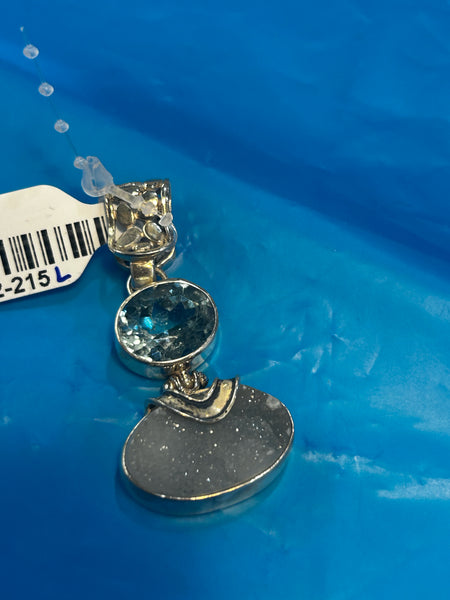 Sajen Sterling Druzy Pendant