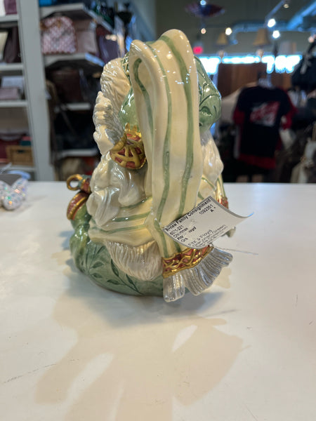 Fitz & Floyd "Gregorian Green Santa" Teapot