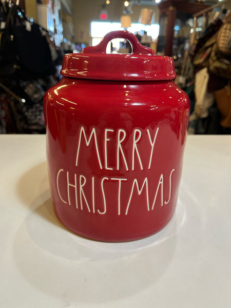 Rae Dunn Red “Merry Christmas Cookie Jar