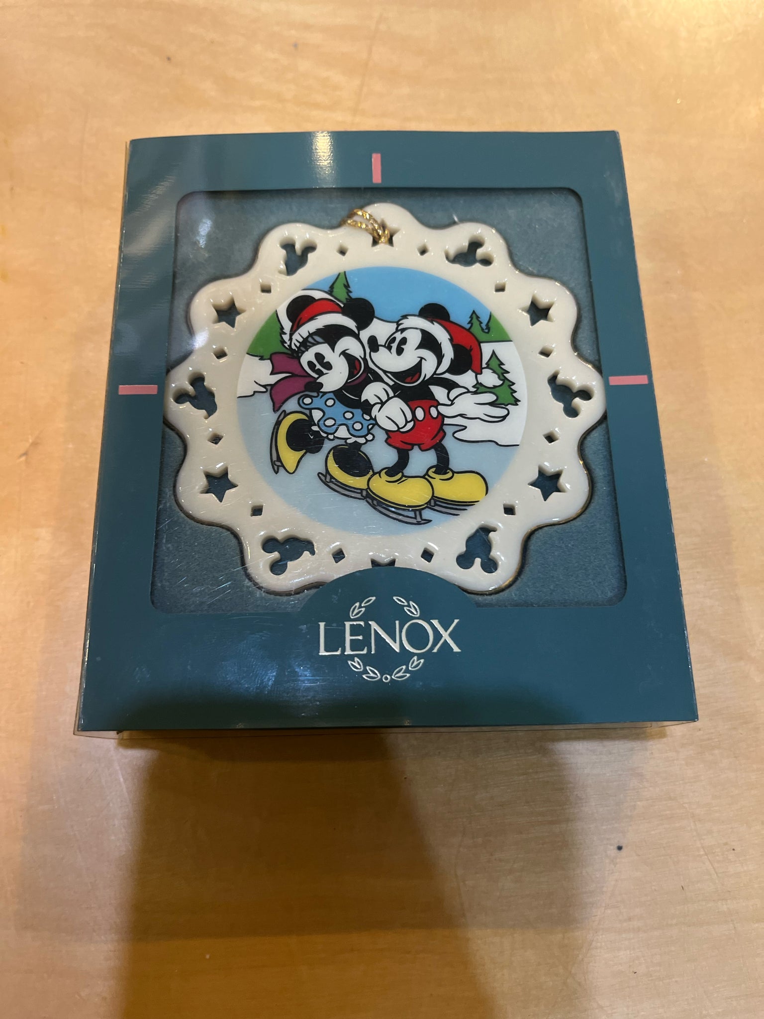 Lenox Mickey & Minnie Skating Ornament
