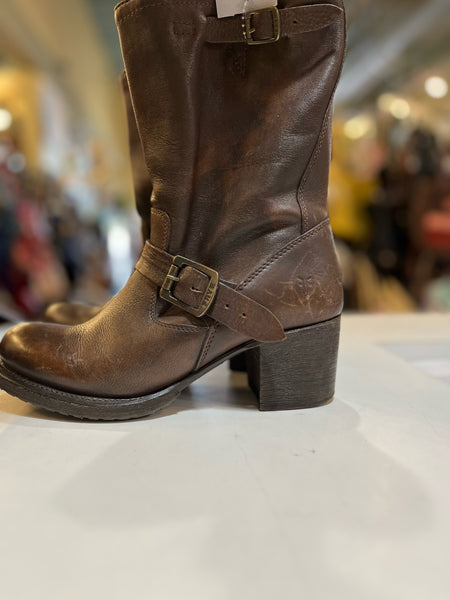 Frye Brown Moto Boots