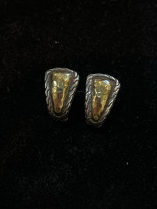 John Hardy 22k Gold Hammered Earrings