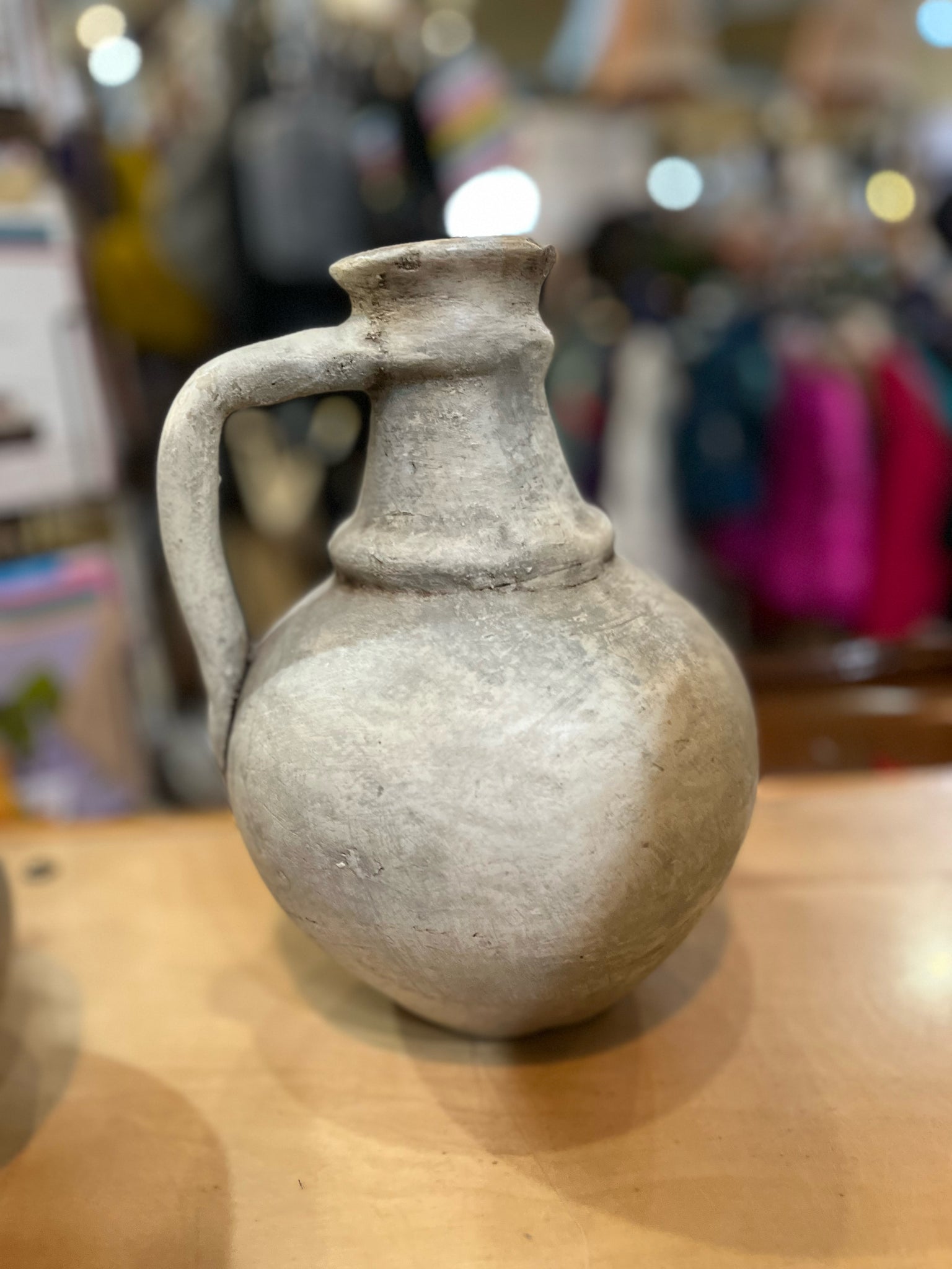 Large Gray Pitcher Vase