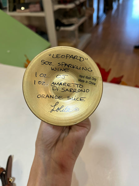 Lolita Leopard Wine Glass