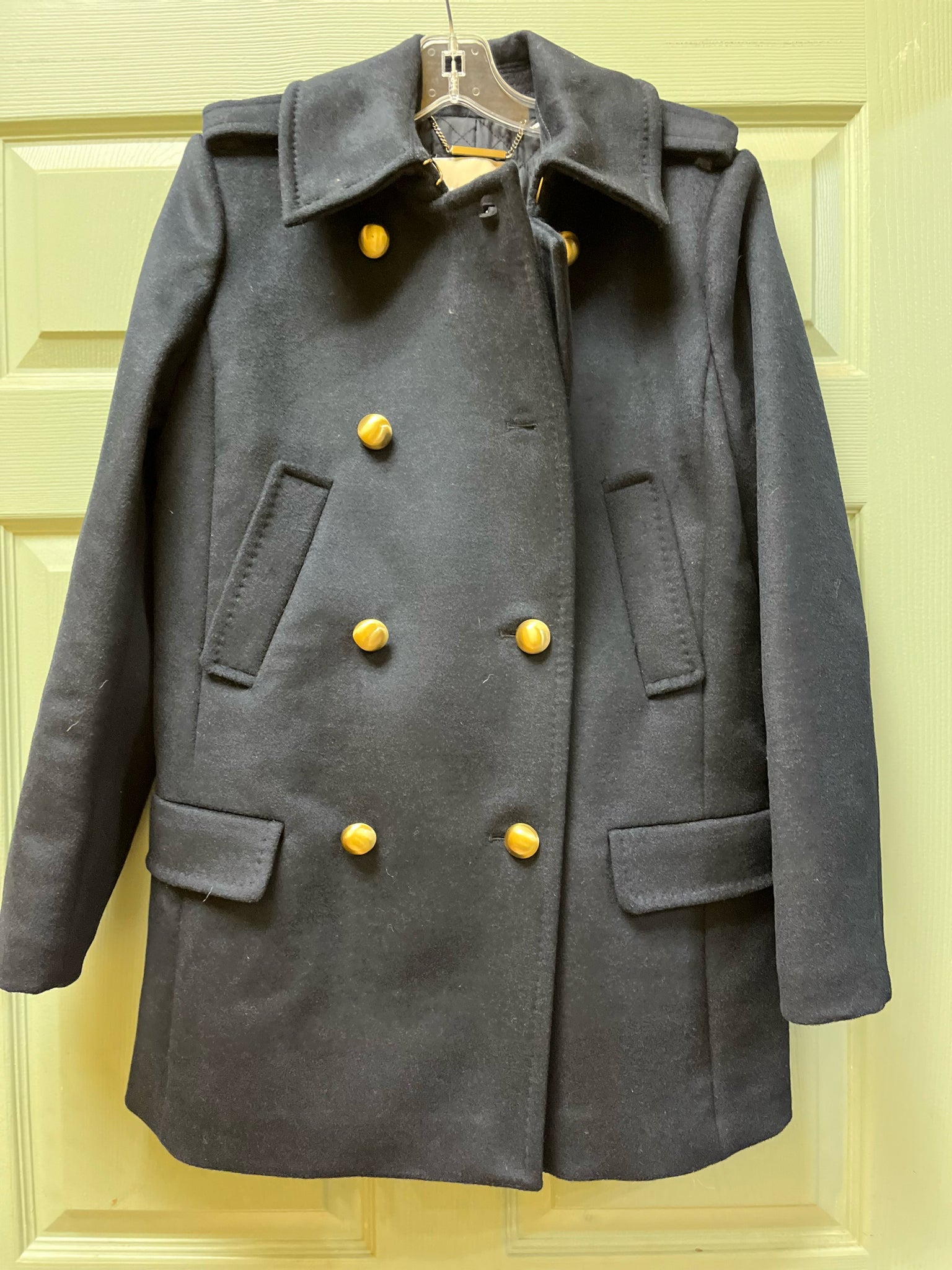 Michael Kors Navy Wool Peacoat