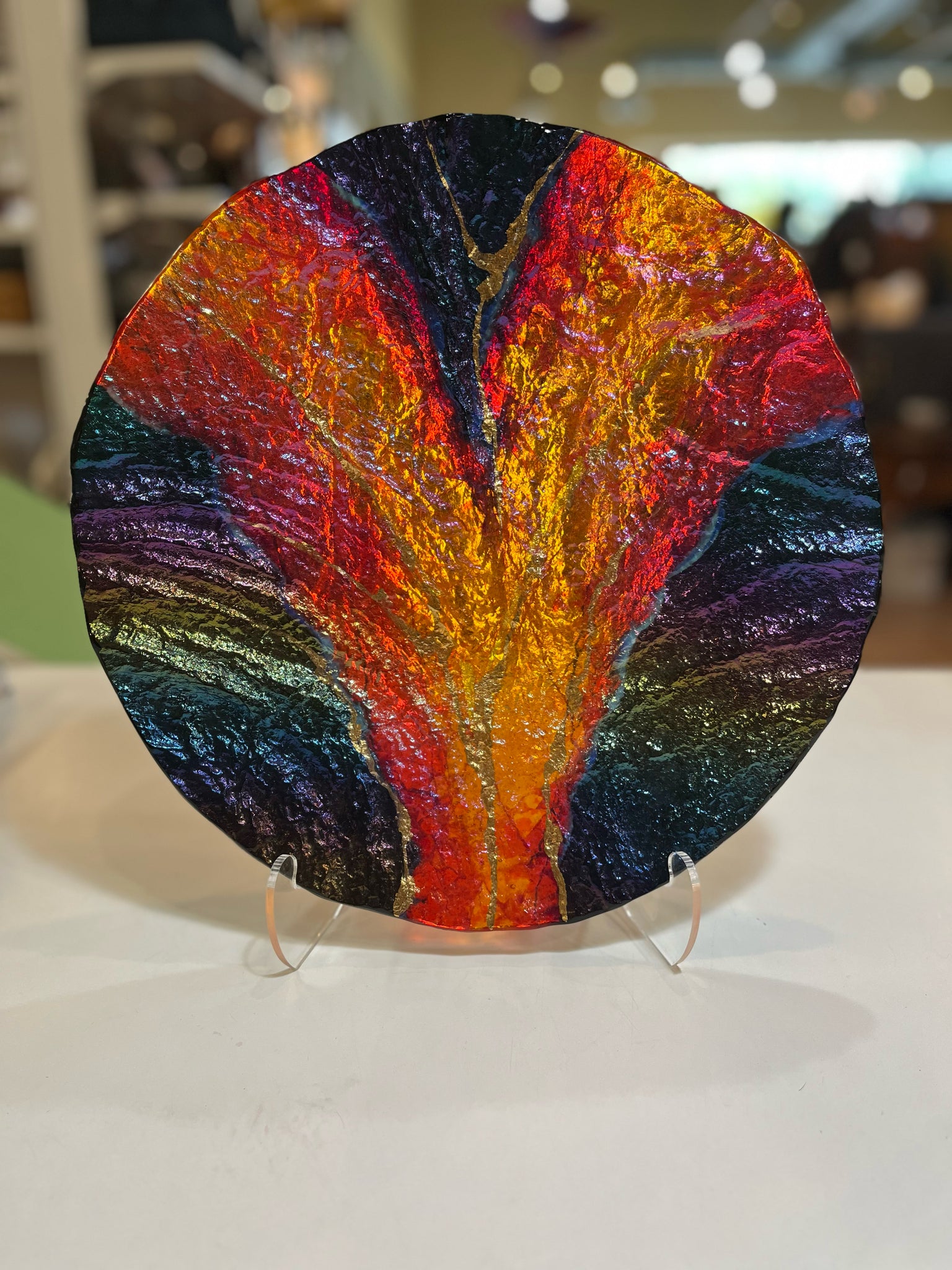 “Lava” by Marian Fieldson Glass & 22k Gold Plate