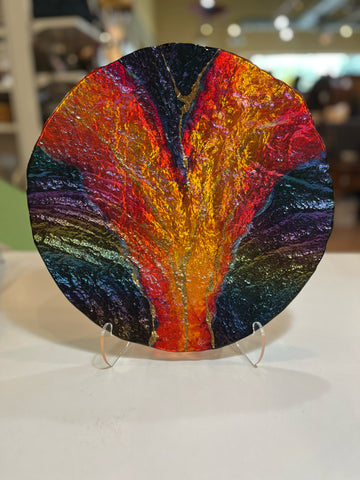 “Lava” by Marian Fieldson Glass & 22k Gold Plate