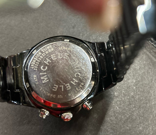 Michele Tahitian Chronograph Ceramic Diamond Watch