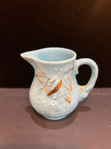 Vintage Wade Golden Turquoise Blue Creamer Pitcher