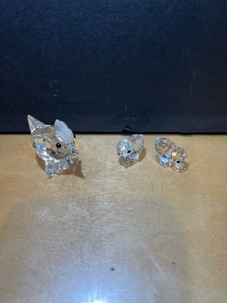 Swarovski Hen & Chicks Figurines