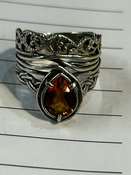 PZ Sterling & Citrine Ring