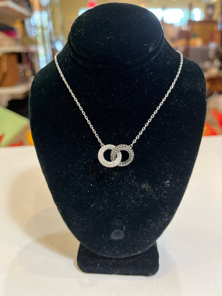 Swarovski Black and White Interlocking Necklace