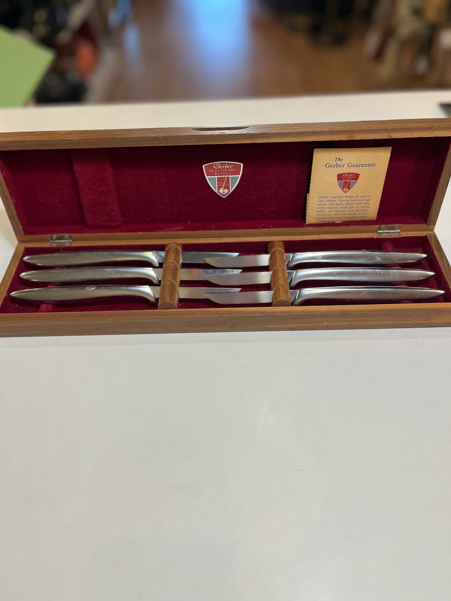 Gerber Mining Set of 6 Silver Knife Set