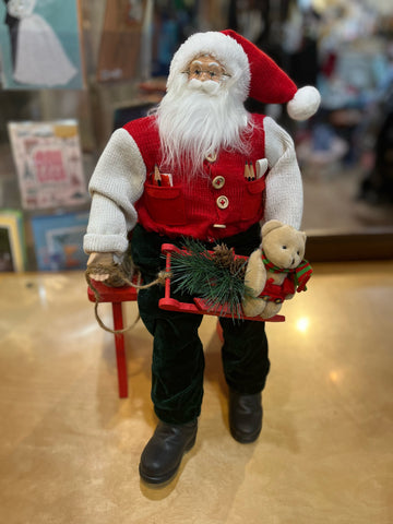 NWT Red Sitting Santa