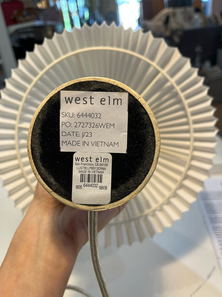 West Elm “Louis Table” Cream Lamp