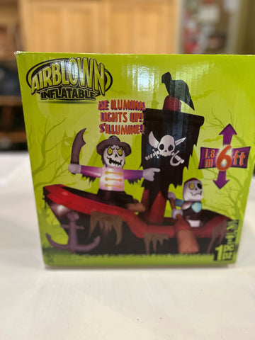 Halloween Inflatable 6 ft Pirate Ship