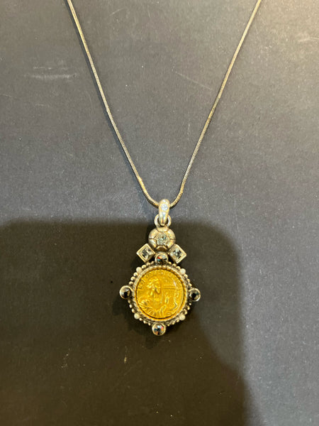 Brighton “Listen to the Music” Double Sided Pendant Necklace