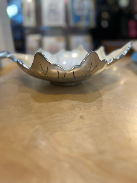 Julia Knight White Grape Leaf Bowl