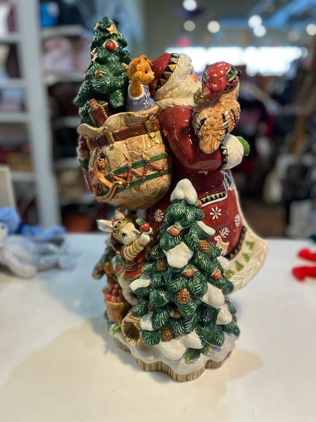 Fitz & Floyd Christmas "Lodge Santa" Staute