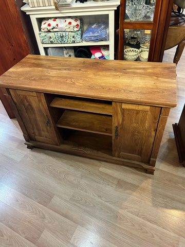 Wood Side Cabinets Console Table