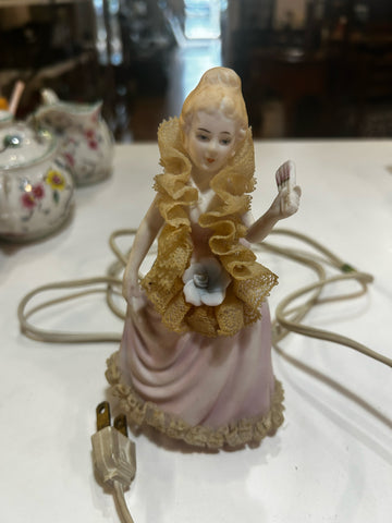 Vintage Porcelain Lady Light