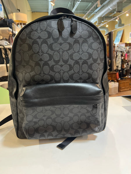 Coach Gray Signature Backpack