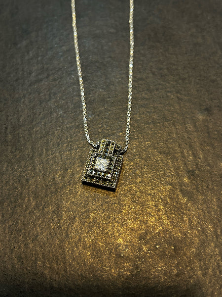 Judith Jack Square Pendant Necklace