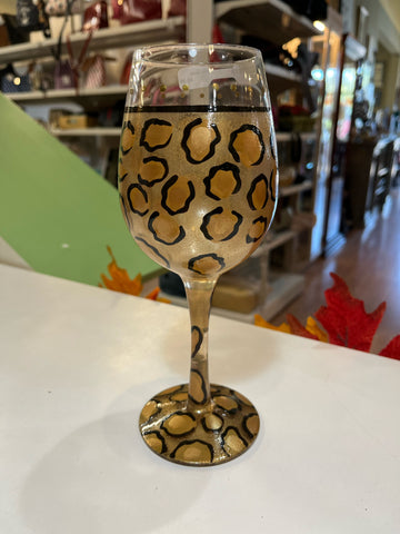 Lolita Leopard Wine Glass