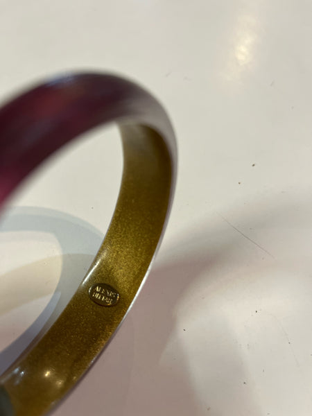 Alexis Bittar Pink Frosted Tapered Lucite Bangle Bracelet