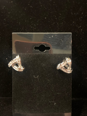 Triangular Rhinestone Stud Earrings