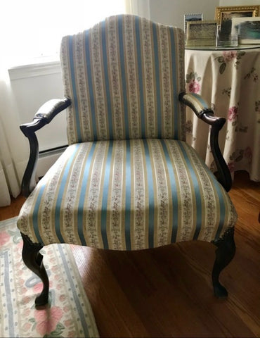 Armed Stripe Accent Chair