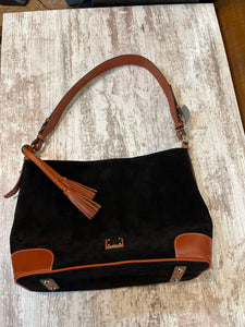 Black Suede Dooney & Bourke Handbag