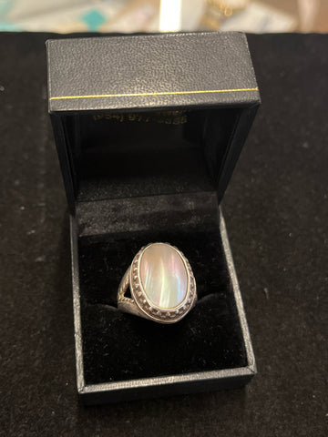 Carolyn Pollack SS Pearl Oval 9 Ring