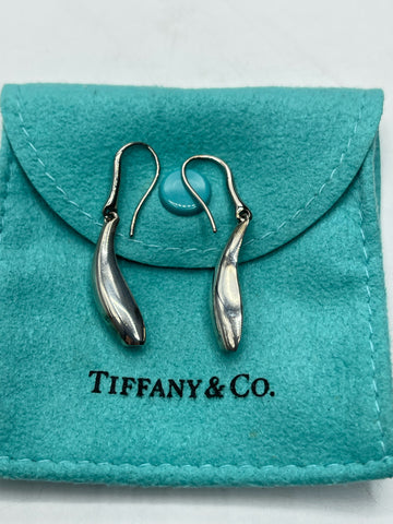 Tiffany & Co Frank Gehry Collection fish drop earrings silver
