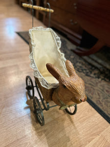 Antique bunny stroller