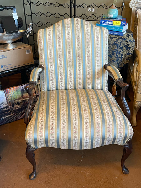 Armed Stripe Accent Chair