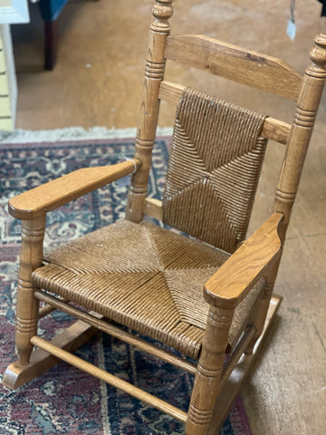 Cracker Barrel Child’s Size Brown Rocking Chair