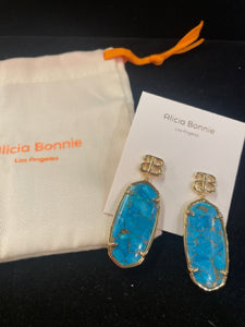 Alicia Bonnie Turquoise Dangling Earrings