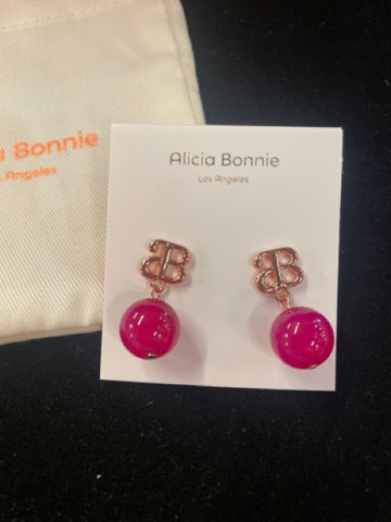 Alicia Bonnie "Devotion" Rose Gold Pink Pearl Earrings