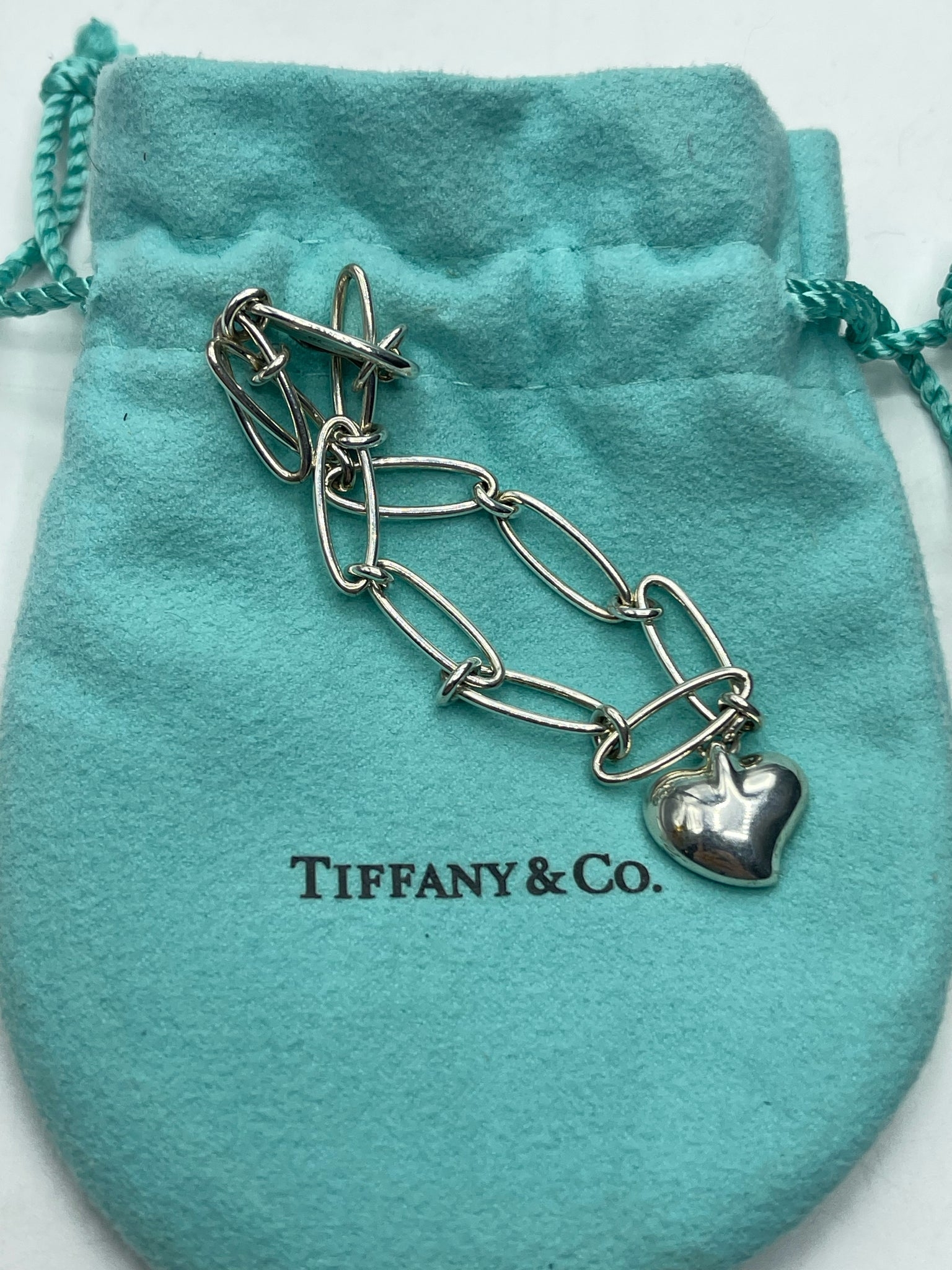 Tiffany & Co Peretti Full Heart Oval Link Bracelet