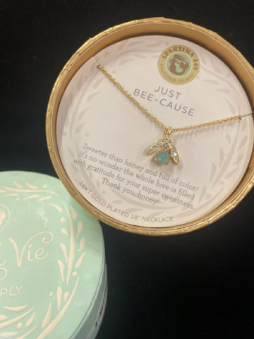 Spartina 449 Gold Plated Bee Necklace