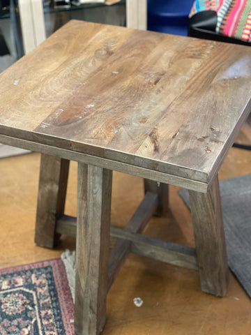 Square Wooden End Table