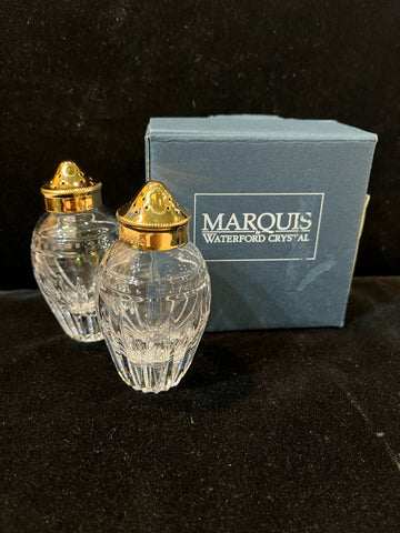 Marquis Waterford Hanover Gold Salt & Pepper Shakers